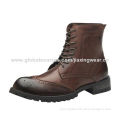 High quality men's leather boots, available in various colors, OEM orders are welcome